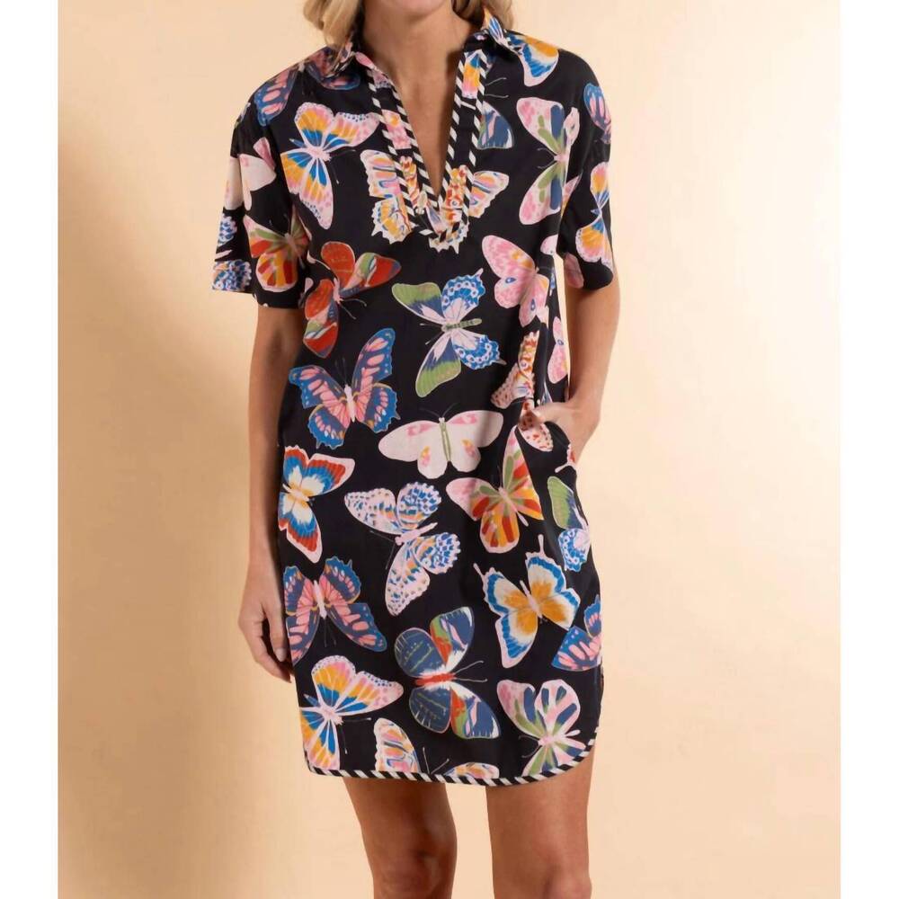 NEW SHERIDAN FRENCH rhodes mini dress in midnight mariposa